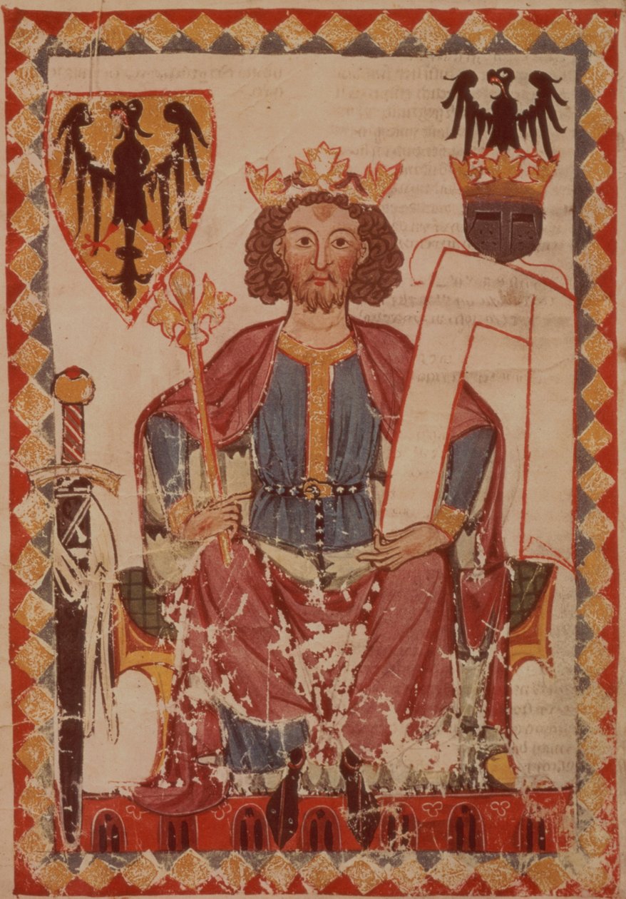 NEITI. Pal. alkio. 848 King Henry, kuva Manesse Codexista, kokoelmasta hovimaisia rakkauslauluja, luultavasti Zürichistä, n. 1300-20 tekijältä Swiss School