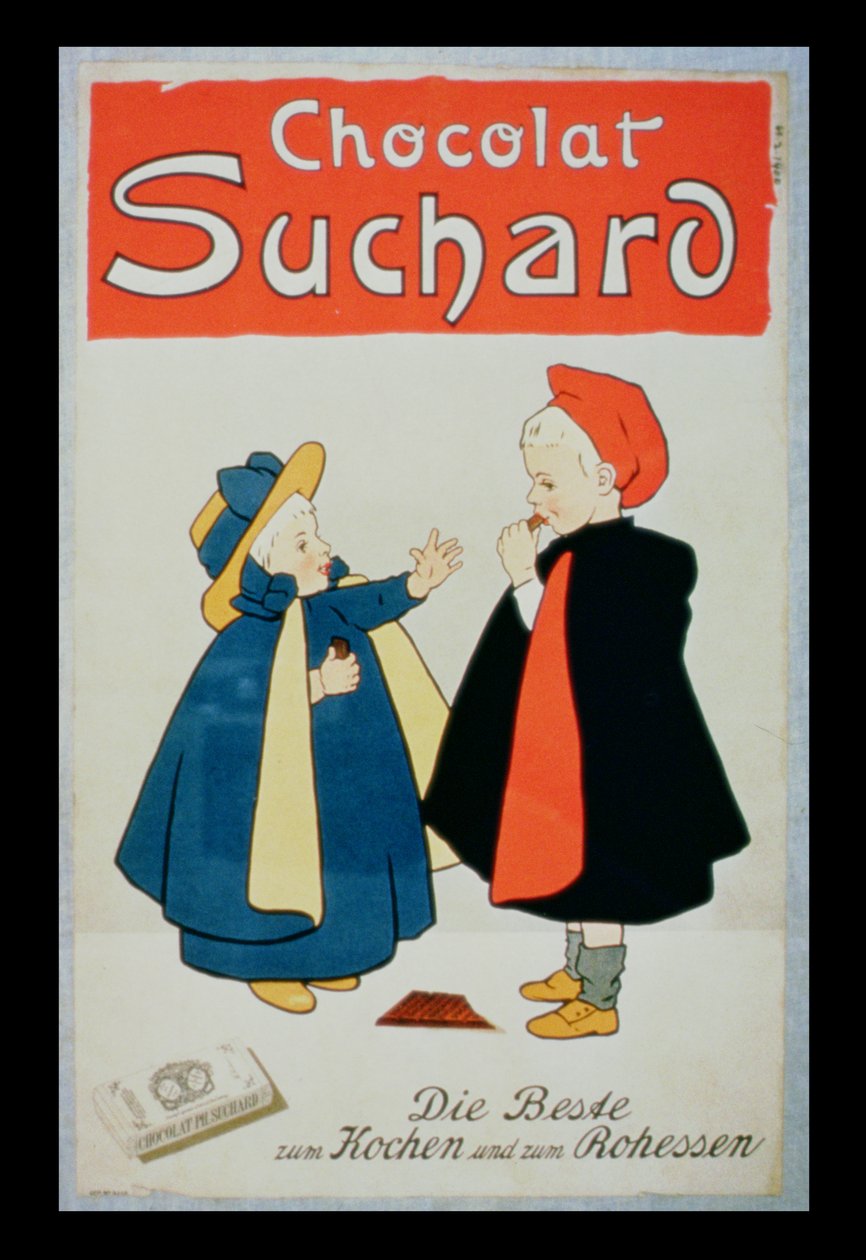 Suchard Chocolate -mainontajuliste tekijältä Swiss School