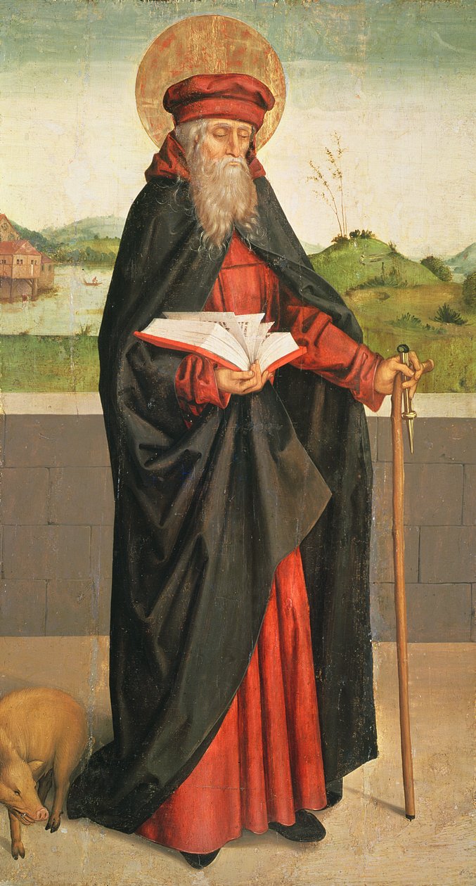 Pyhä Antonius Erakko, 1493 tekijältä Swiss School