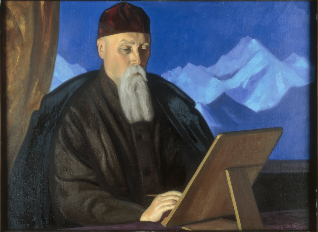 Taidemaalari Nicholas Roerichin muotokuva tekijältä Swjatoslaw Nikolajewitsch Roerich