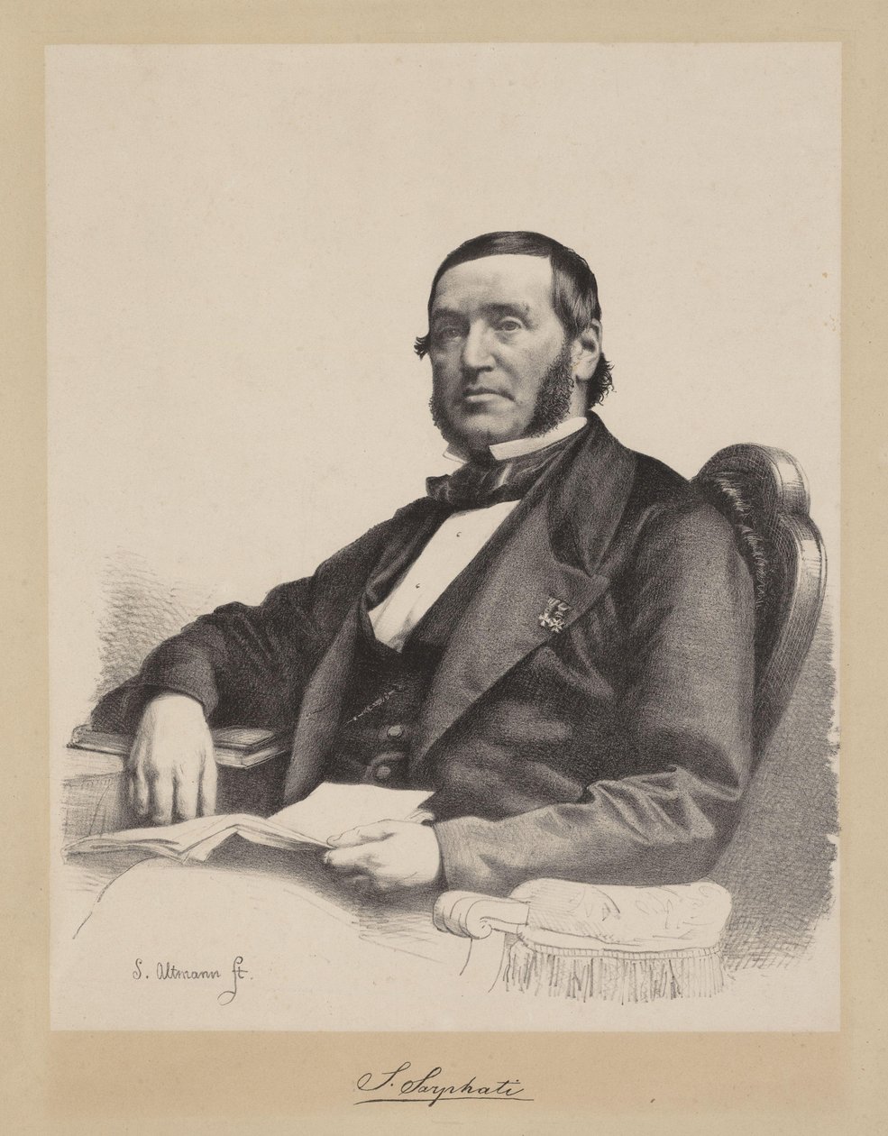 Samuel Sarphati (1813-1866), lääkäri ja kaupunkisuunnittelija tekijältä Sybrand Altmann