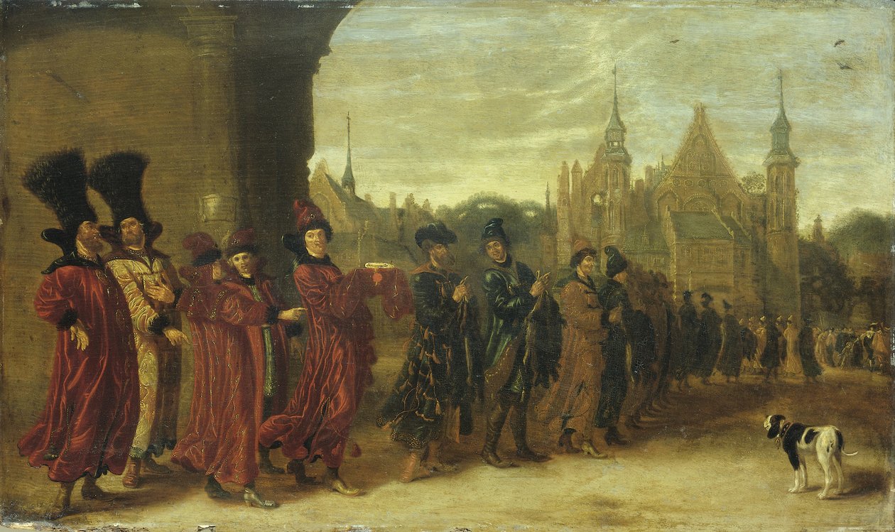 Muskovian tsaarin suurlähettiläät Haagissa 4. marraskuuta 1631, 1630-luku tekijältä Sybrandt van Beest