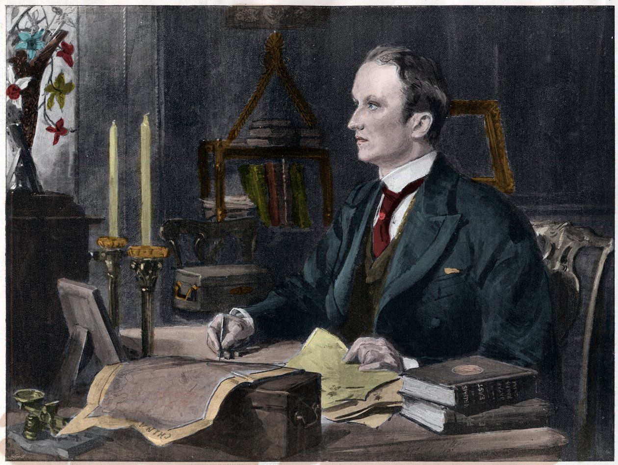 George Curzonin muotokuva, Kedlestonin ensimmäinen markiisi Curzon (1859-1925), Intian varakuningas. 1898. tekijältä Sydney Prior after Hall
