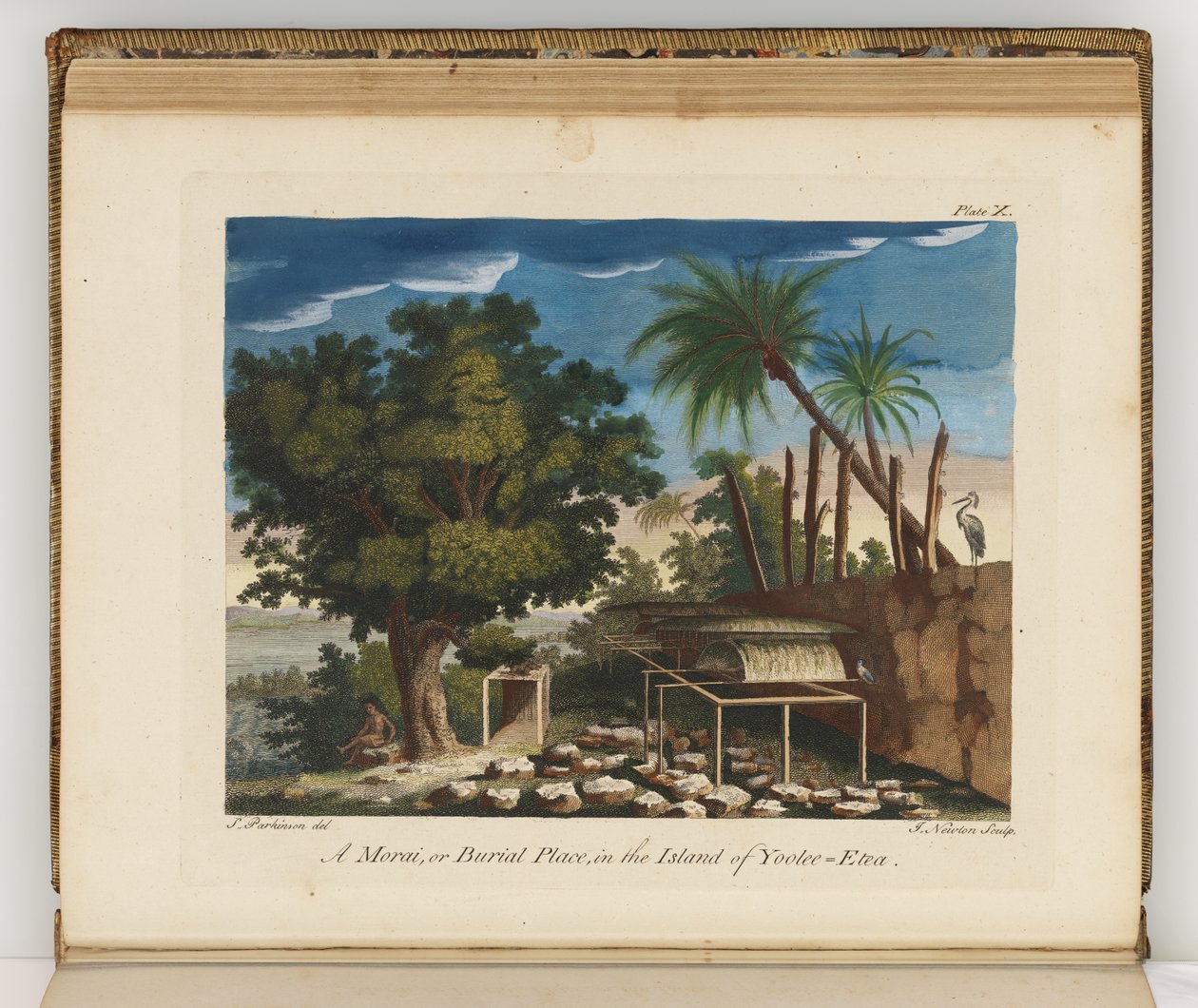 Kuvitus päiväkirjasta matkasta Etelämerille: His Majestys -laivassa, Endeavour, 1794 (käsinvärinen kaiverrus) tekijältä Sydney