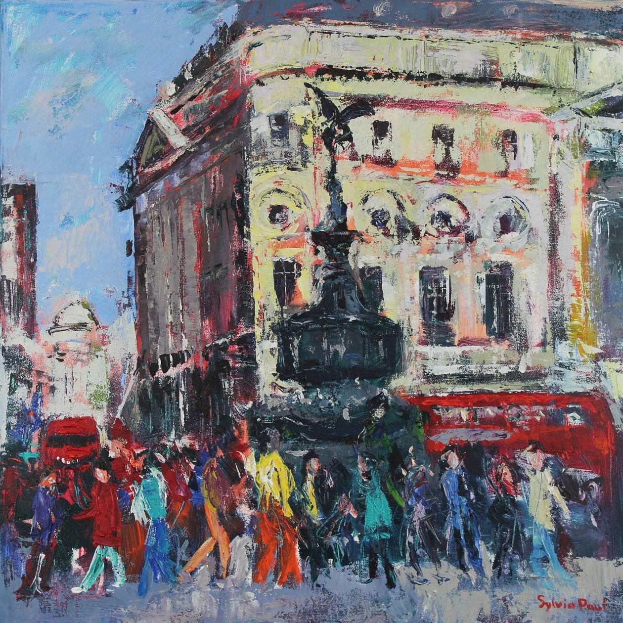 Piccadilly People, 2024 (akryyli) tekijältä Sylvia Paul
