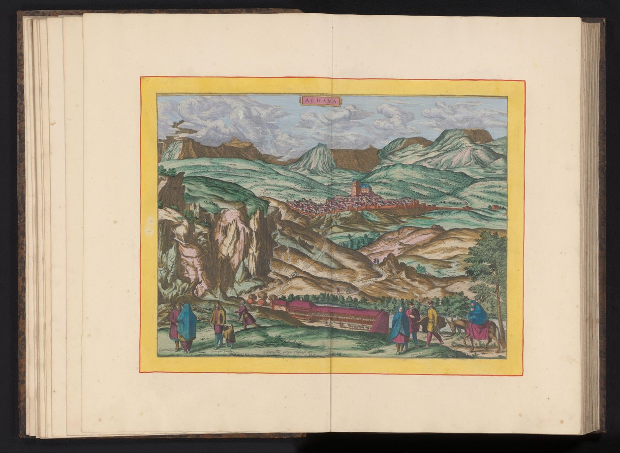 Näkymä Alhama de Granadaan Alhama (otsikko esineessä) tekijältä Symon Novelanus (possibly)