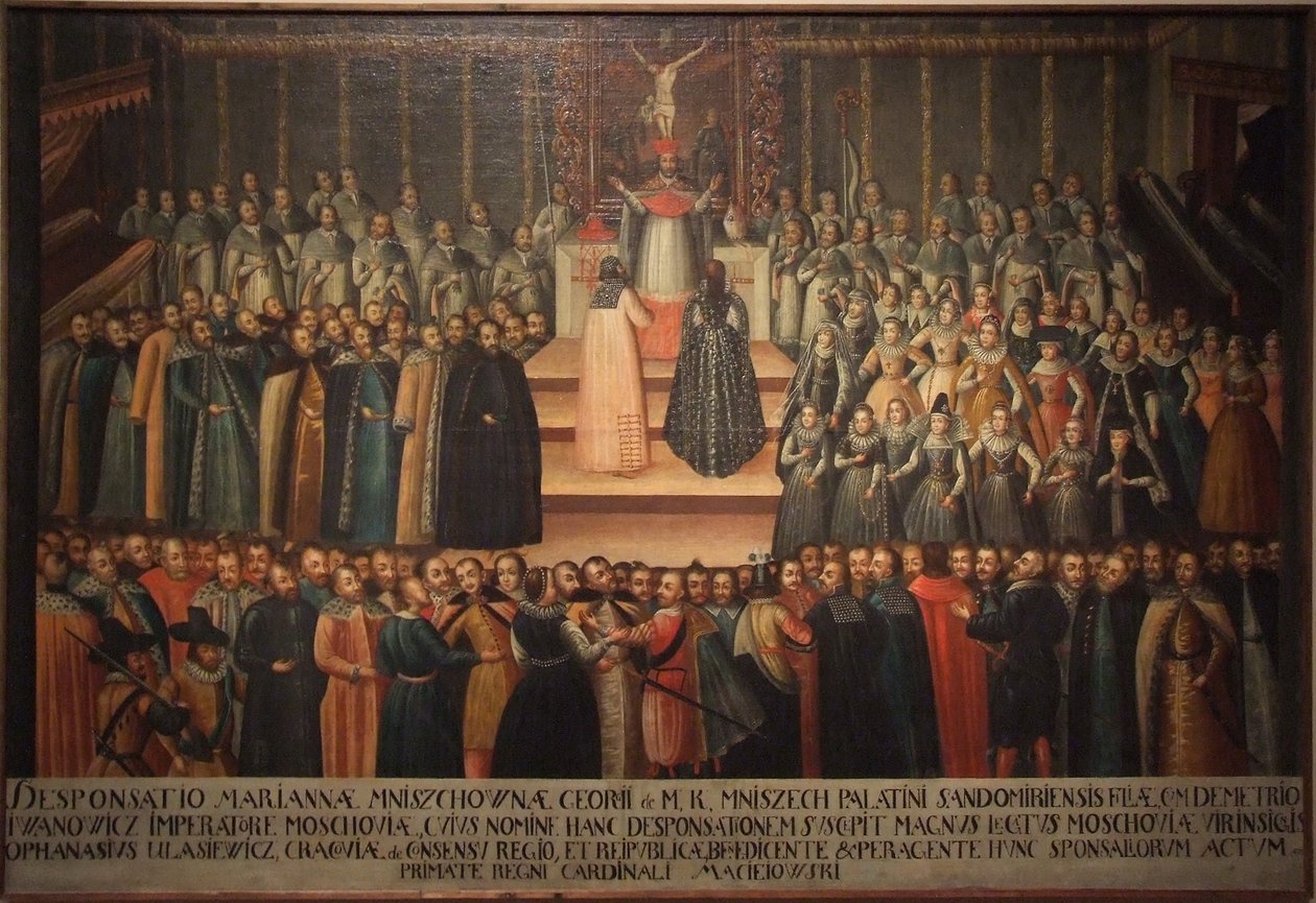 Marina Mniszechin ja väärän Demetriuksen poissaoleva kihlaus Krakovassa 12. marraskuuta 1605, Earl tekijältä Szymon Boguszowicz