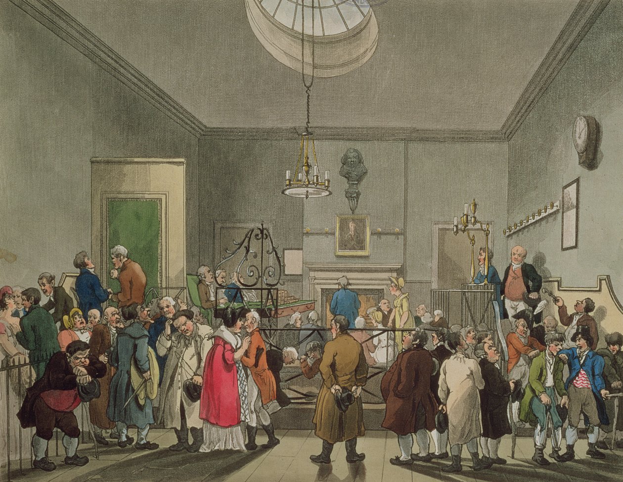 Bow Street Office, Ackermannin "Microcosm of London" tekijältä Pugin and Rowlandson