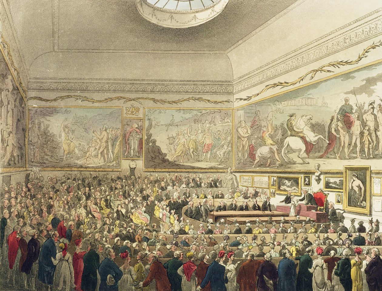 Society for the Encouragement of Arts, Ackermannin "Lontoon mikrokosmosta", kaiverrus John Bluck (fl.1791-1831), 1809 (akvatinta) tekijältä Pugin and Rowlandson
