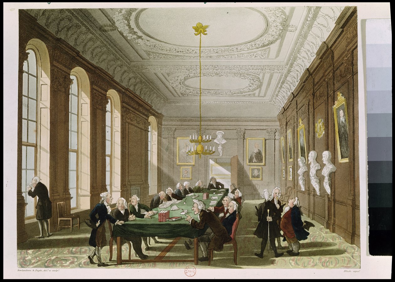 College of Physicians, Ackermannin "Microcosm of London" (värikaiverrus) tekijältä Pugin and Rowlandson