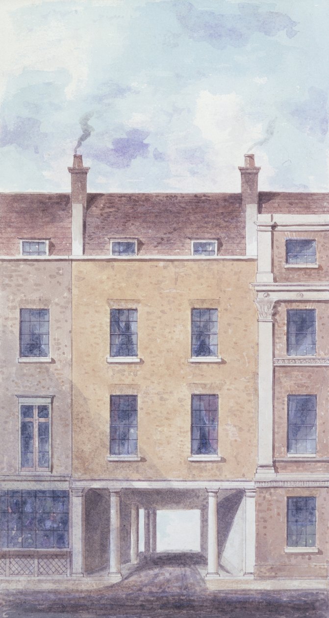 Scotland Yardin vanha sisäänkäynti, 1824 tekijältä T. Chawner