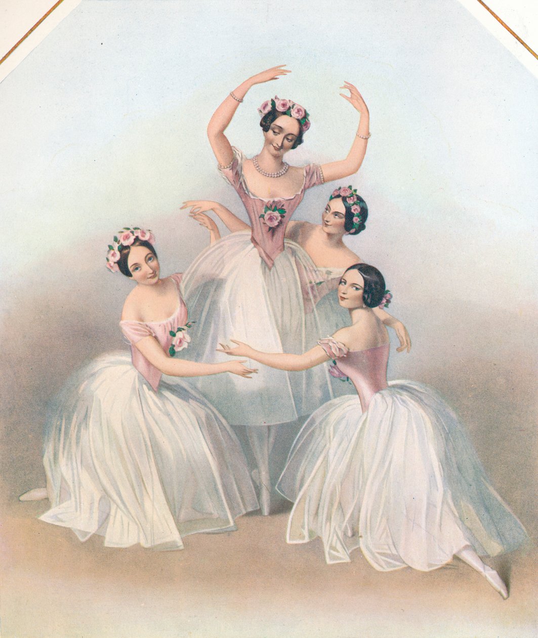 "The Celebred Pas De Quatre: säveltäjä Jules Perrot", n. 1850 tekijältä TH Maguire