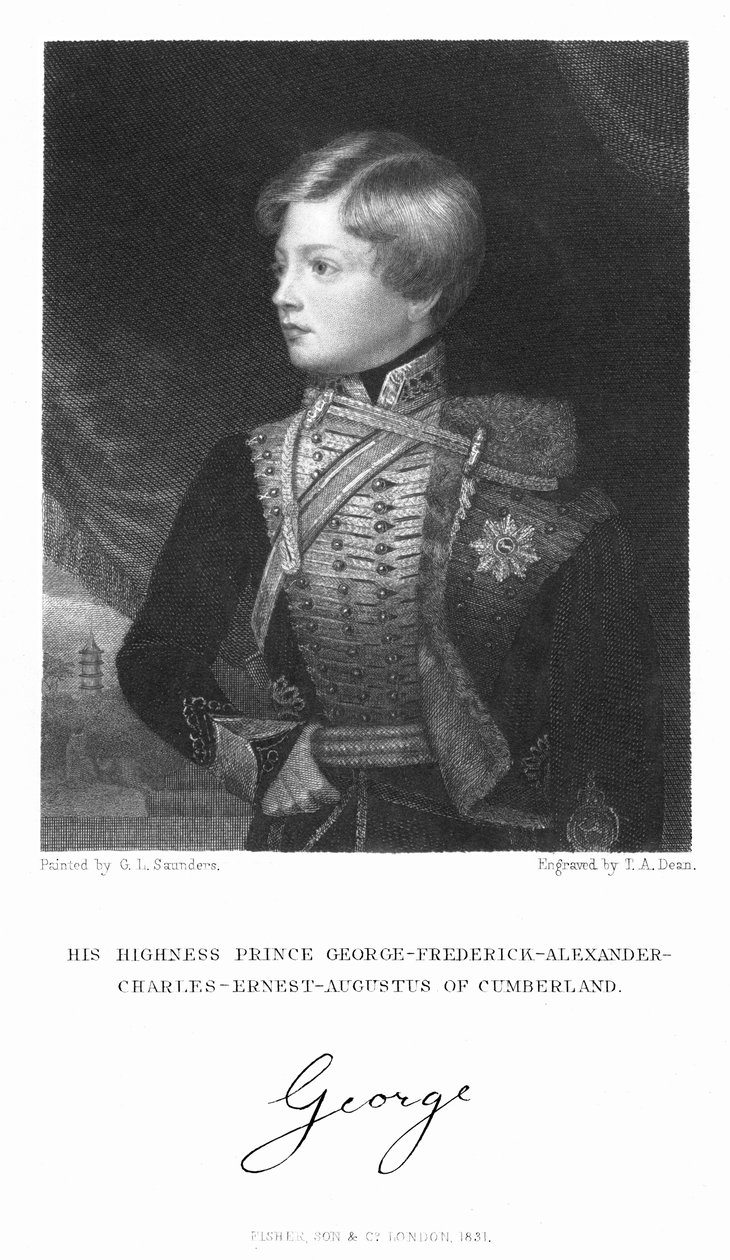 George Frederick Alexander Charles Ernest Augustus Cumberlandista, 1831 tekijältä T. A. Dean