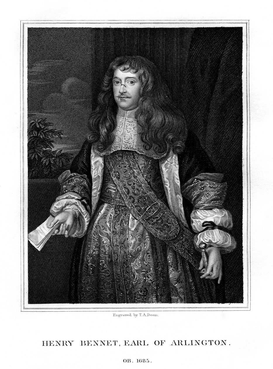 Henry Bennet, Arlingtonin ensimmäinen jaarli, Englannin valtiomies, 1828. tekijältä T. A. Dean