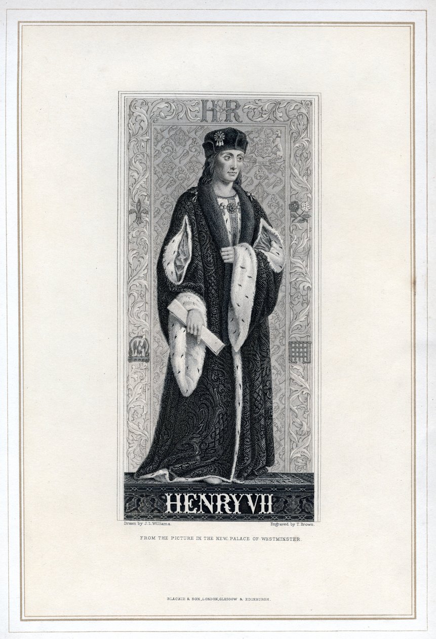 Henrik VII Englannista, 1800-luku. tekijältä T. Brown