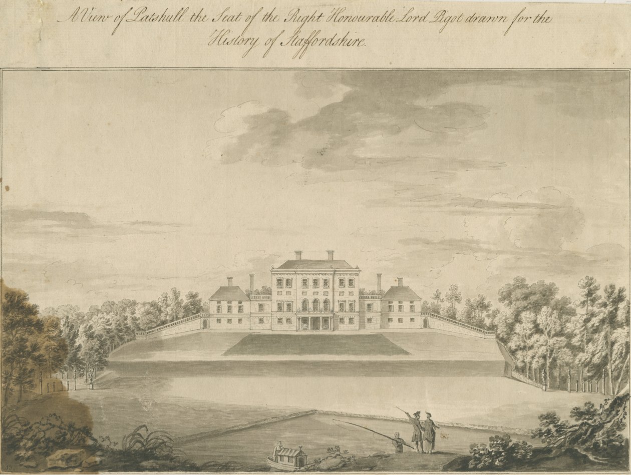 Patshull House: seepiapesupiirros, nd [1700-luvun lopulla] tekijältä T Carter
