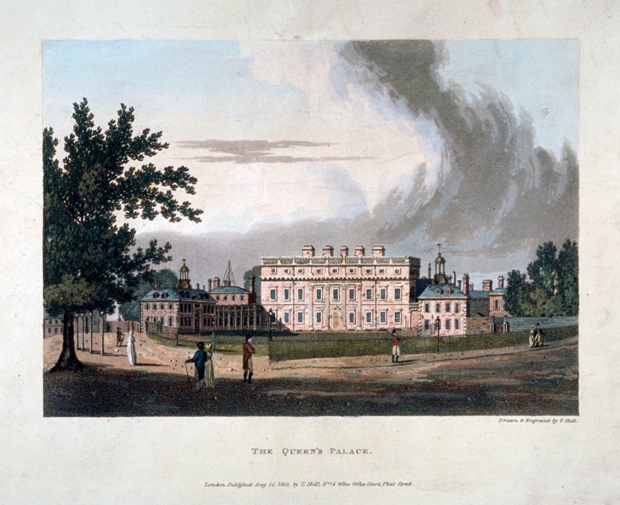 Buckingham House, Westminster, Lontoo, 1803 tekijältä T Hall