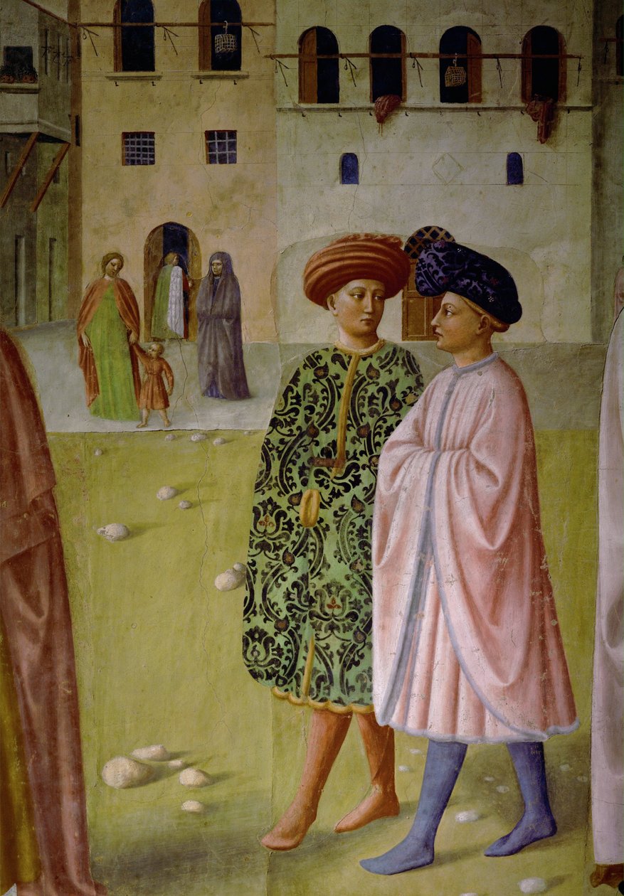 Kaksi firenzeläistä herrasmiestä tekijältä T. & Masolino T. (1383-1447) Masaccio