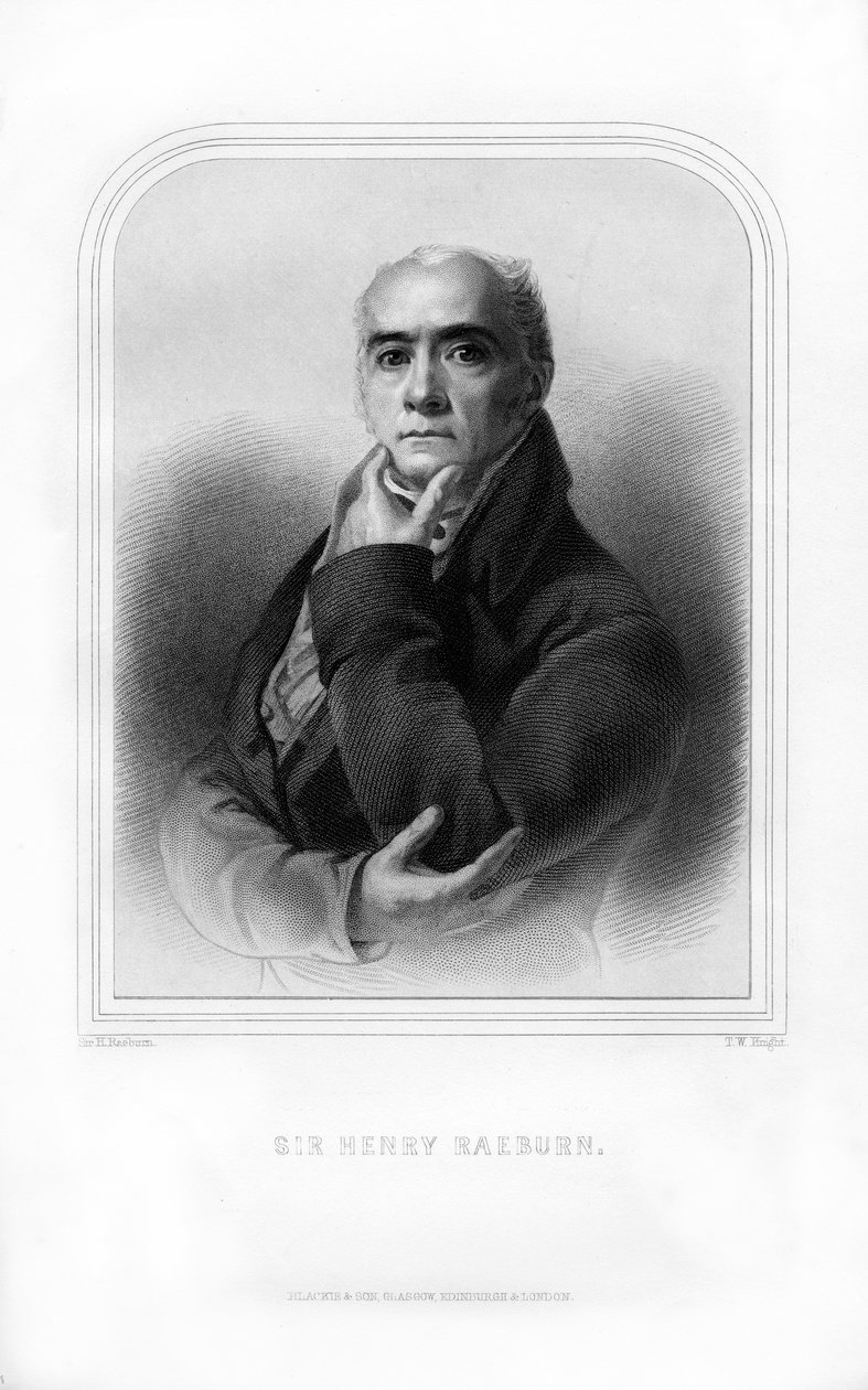 Sir Henry Raeburn, skotlantilainen muotokuvamaalari, 1870. tekijältä T. W. Knight