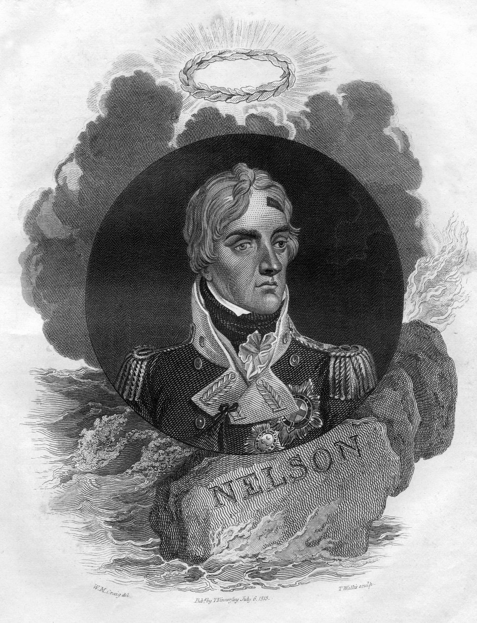 Lordi Horatio Nelson, englantilainen laivaston komentaja, 1816. tekijältä T. Wallis