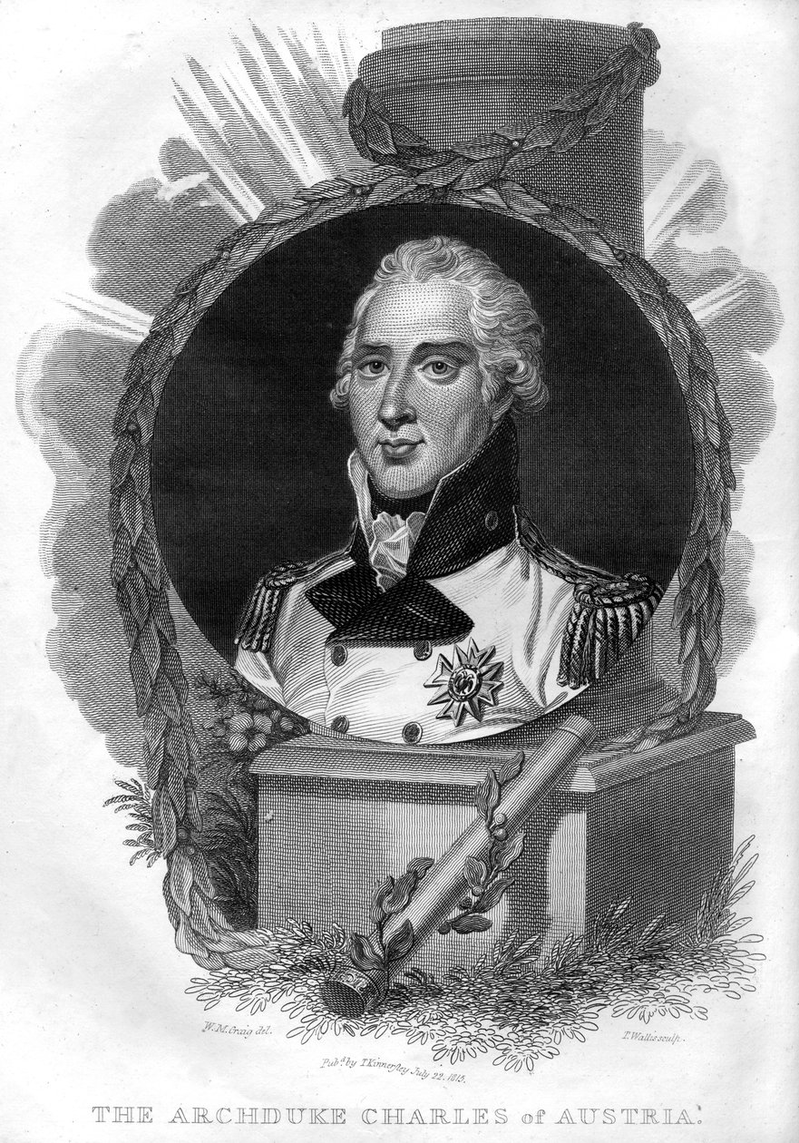 Itävallan arkkiherttua Kaarle 1771-1847, 1816. tekijältä T. Wallis
