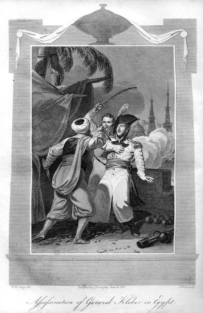 Kenraali Kléberin salamurha Egyptissä 1816. tekijältä T. Wallis