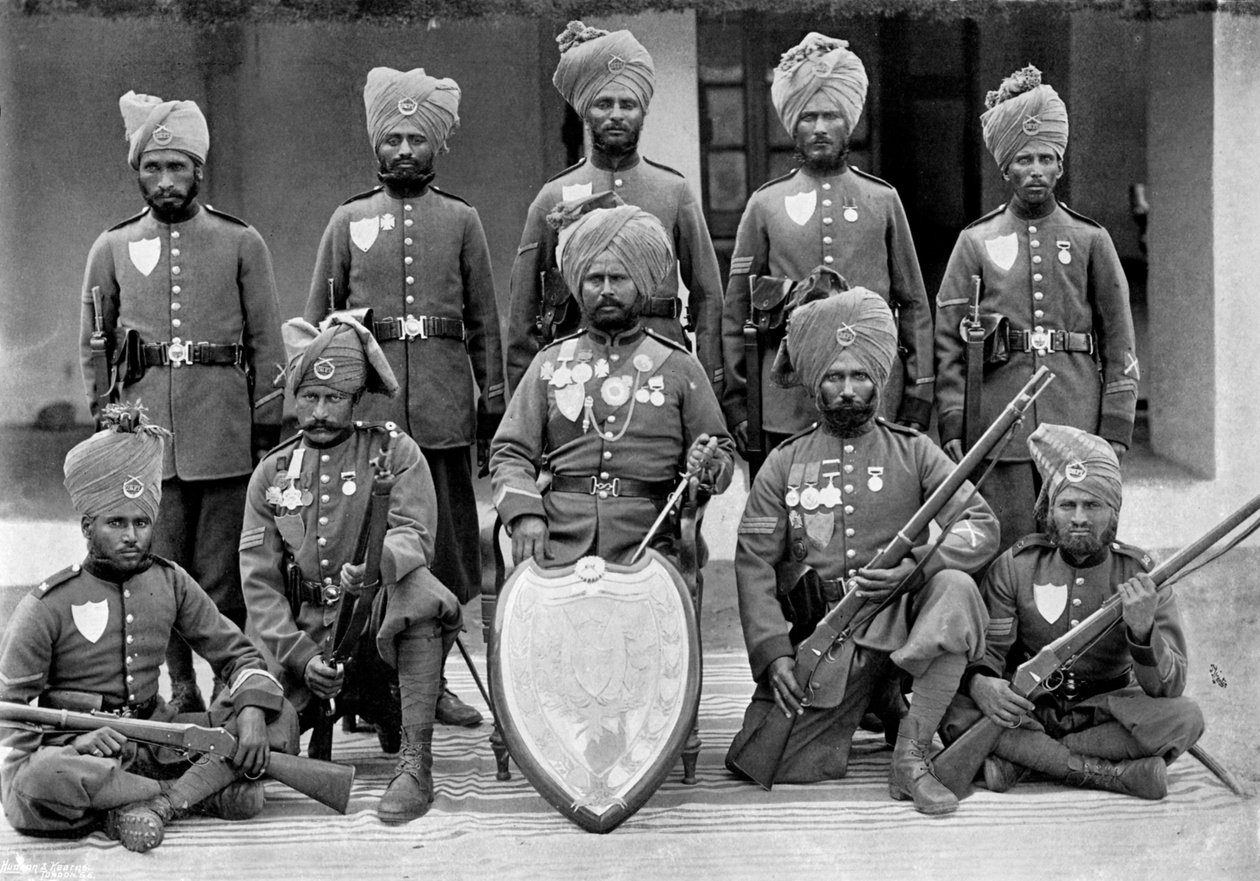 Bengalin jalkaväen 26. Punjabin rykmentin ampumamestariryhmä, 1896 tekijältä T. Winter