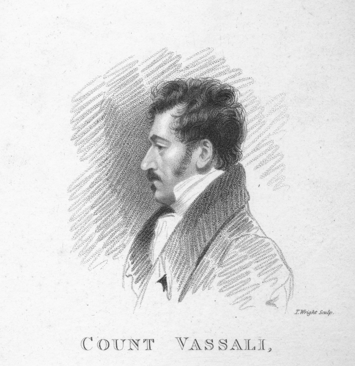 Kreivi Vassali, piirtäjä A. Wivell House of Lordsissa, 1820. tekijältä T. Wright