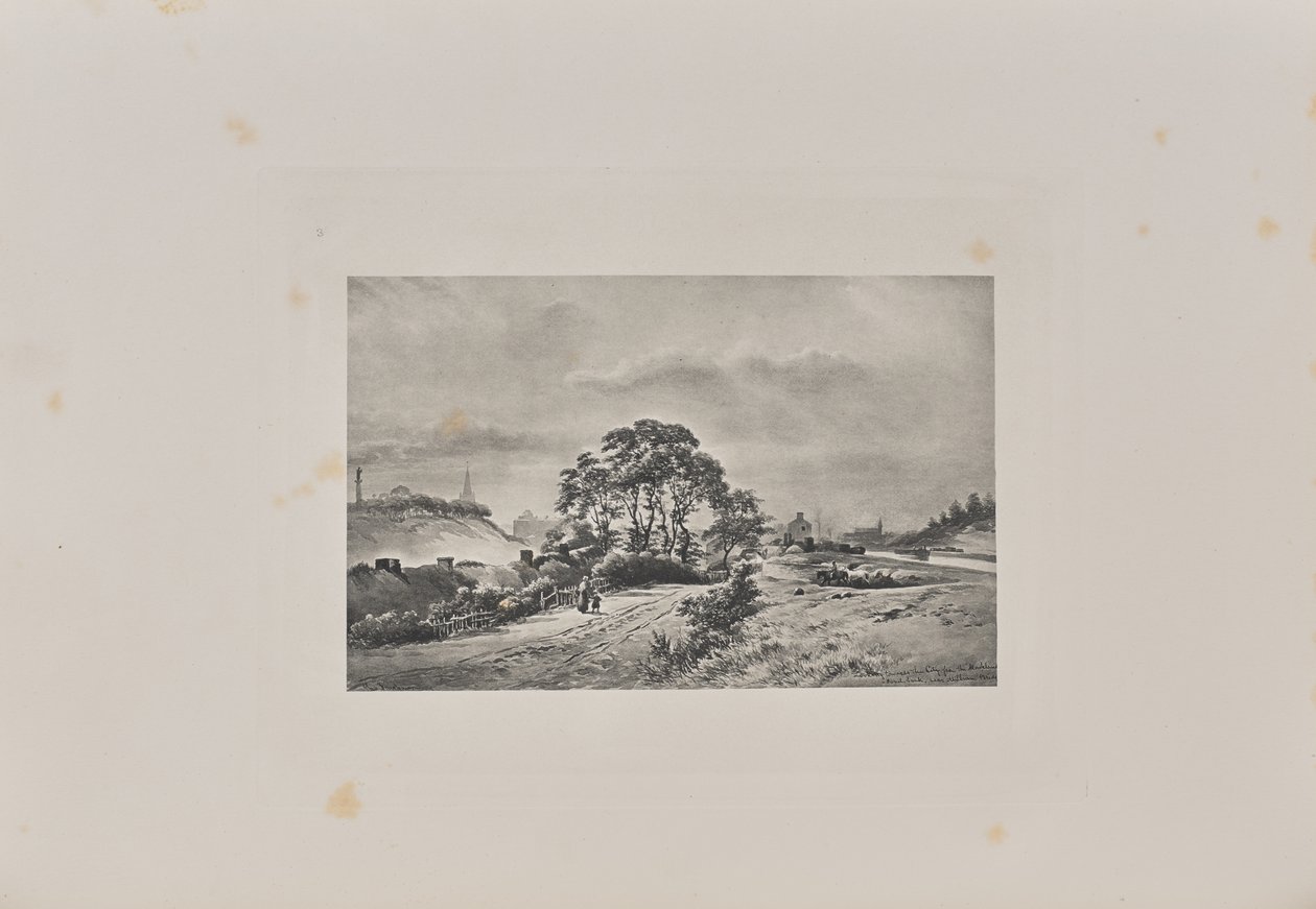 Katse kaupungin suuntaan Monklandin kanavan rannalta lähellä Milburnin siltaa. tekijältä T. and R. Annan and Sons