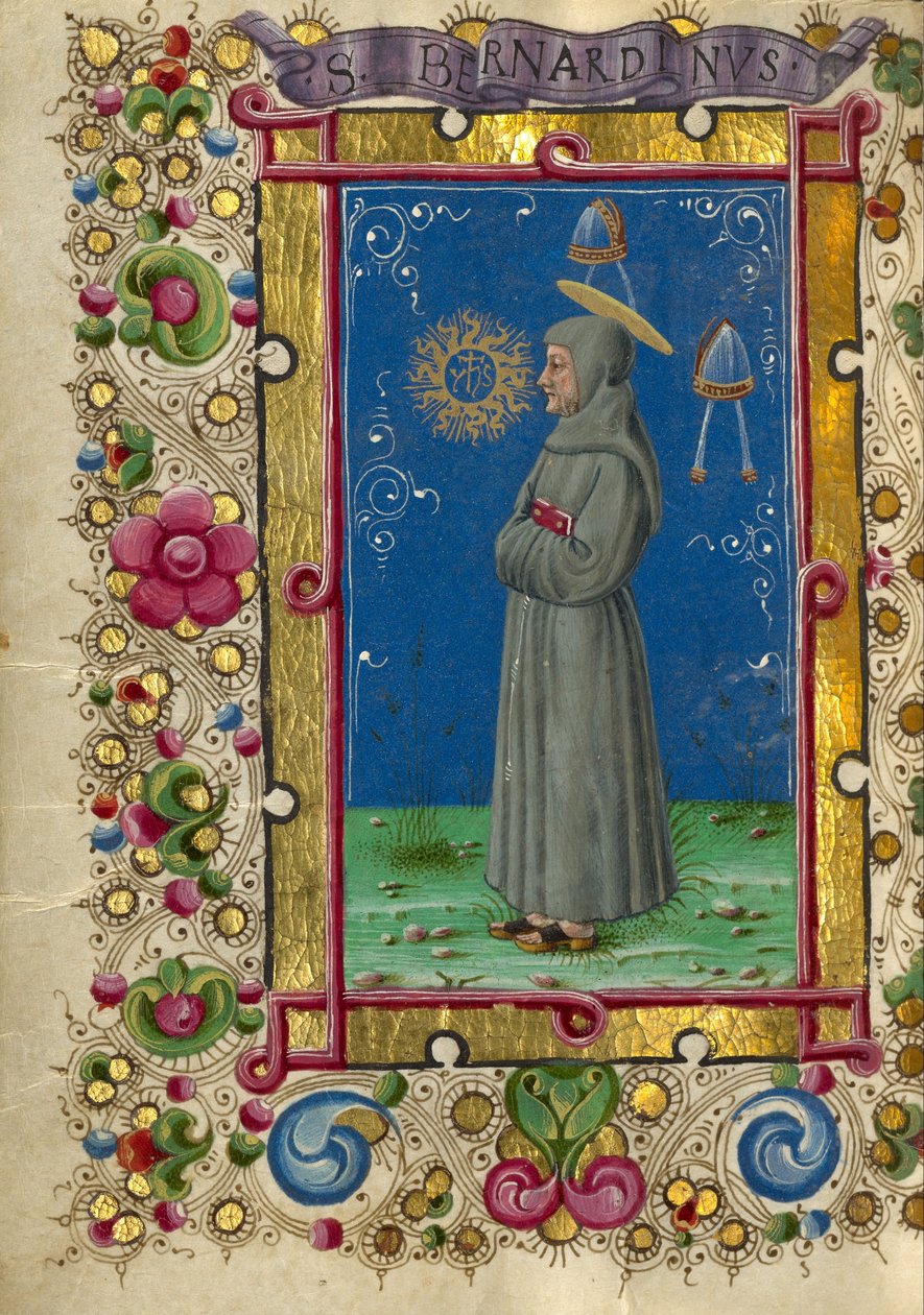 Saint Bernardino Sienasta tekijältä Taddeo Crivelli
