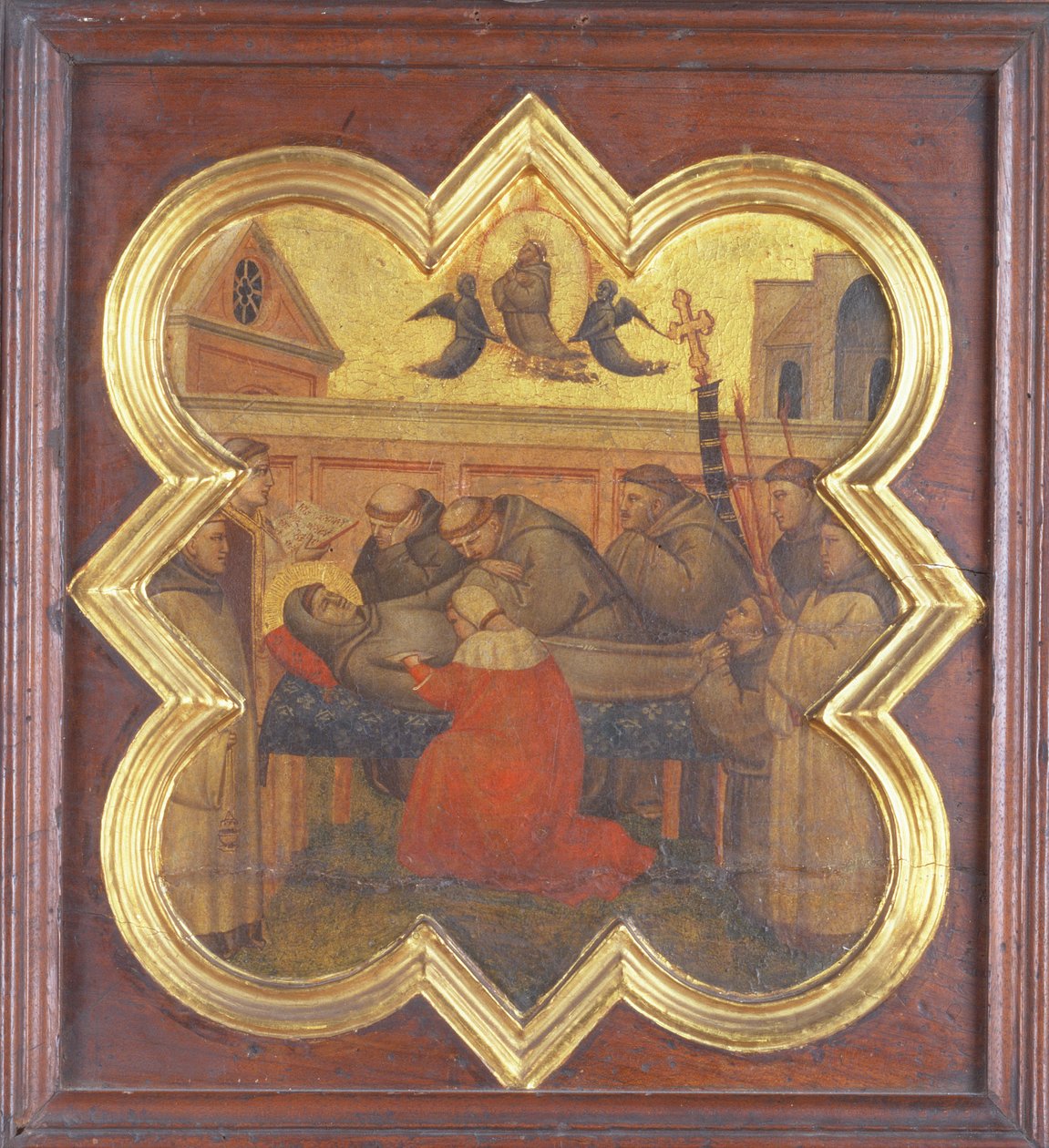Pyhän Franciscuksen kuolema (tempera paneelissa) tekijältä Taddeo Gaddi