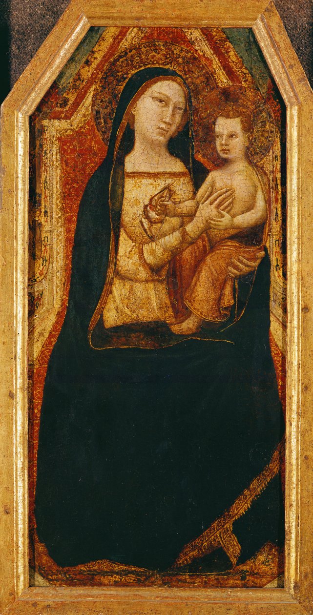 Neitsyt ja lapsi (tempera paneelissa) tekijältä Taddeo Gaddi