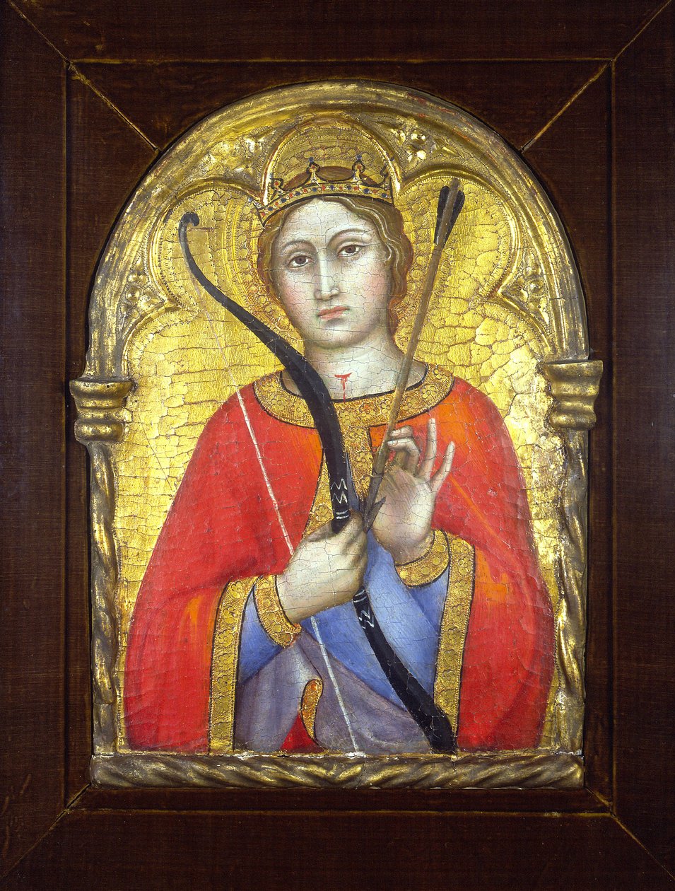 Saint Ursula (tempera kullalla pohjalevyllä) tekijältä Taddeo di Bartolo