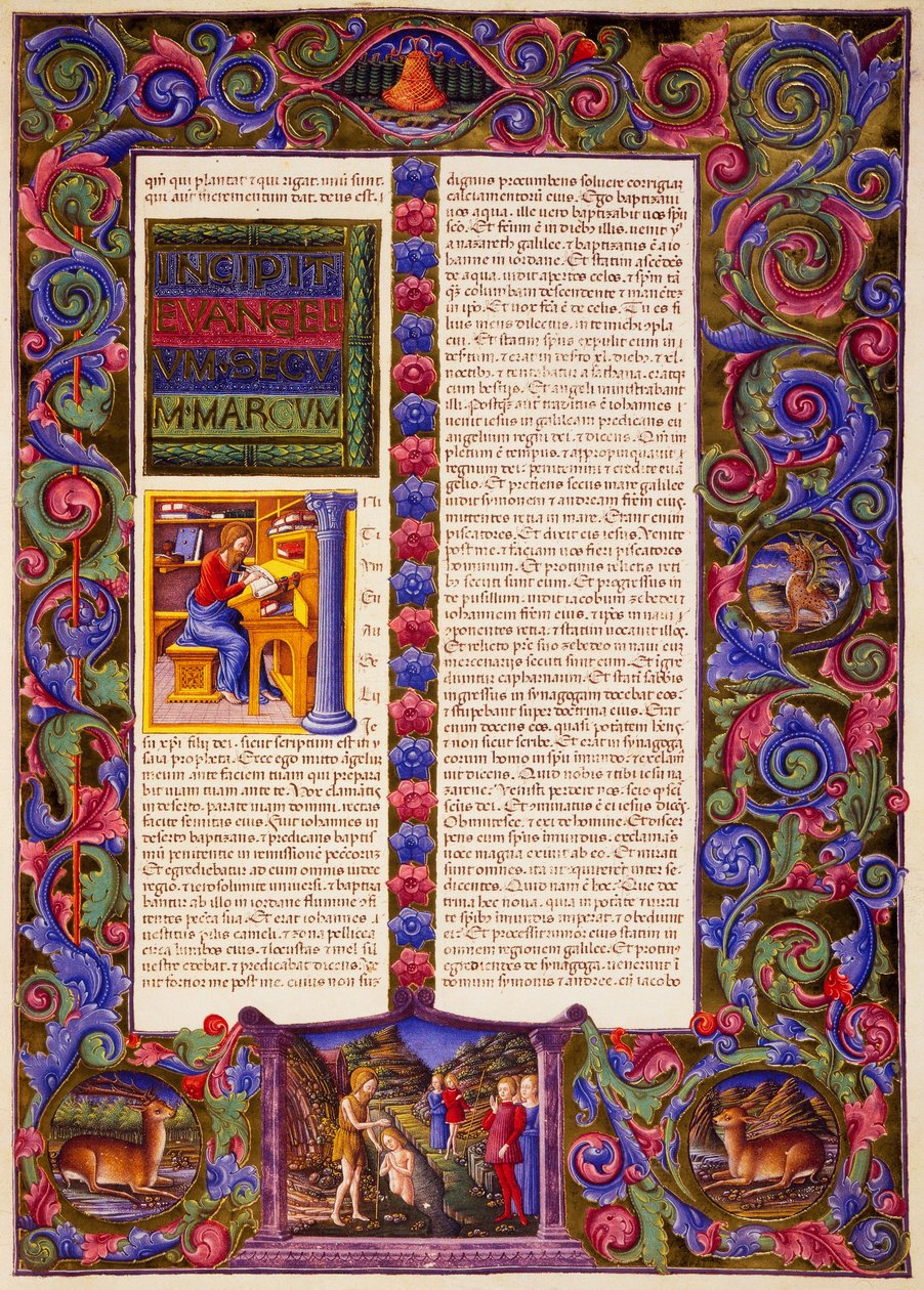 Incipit Markuksen evankeliumista, Borso d