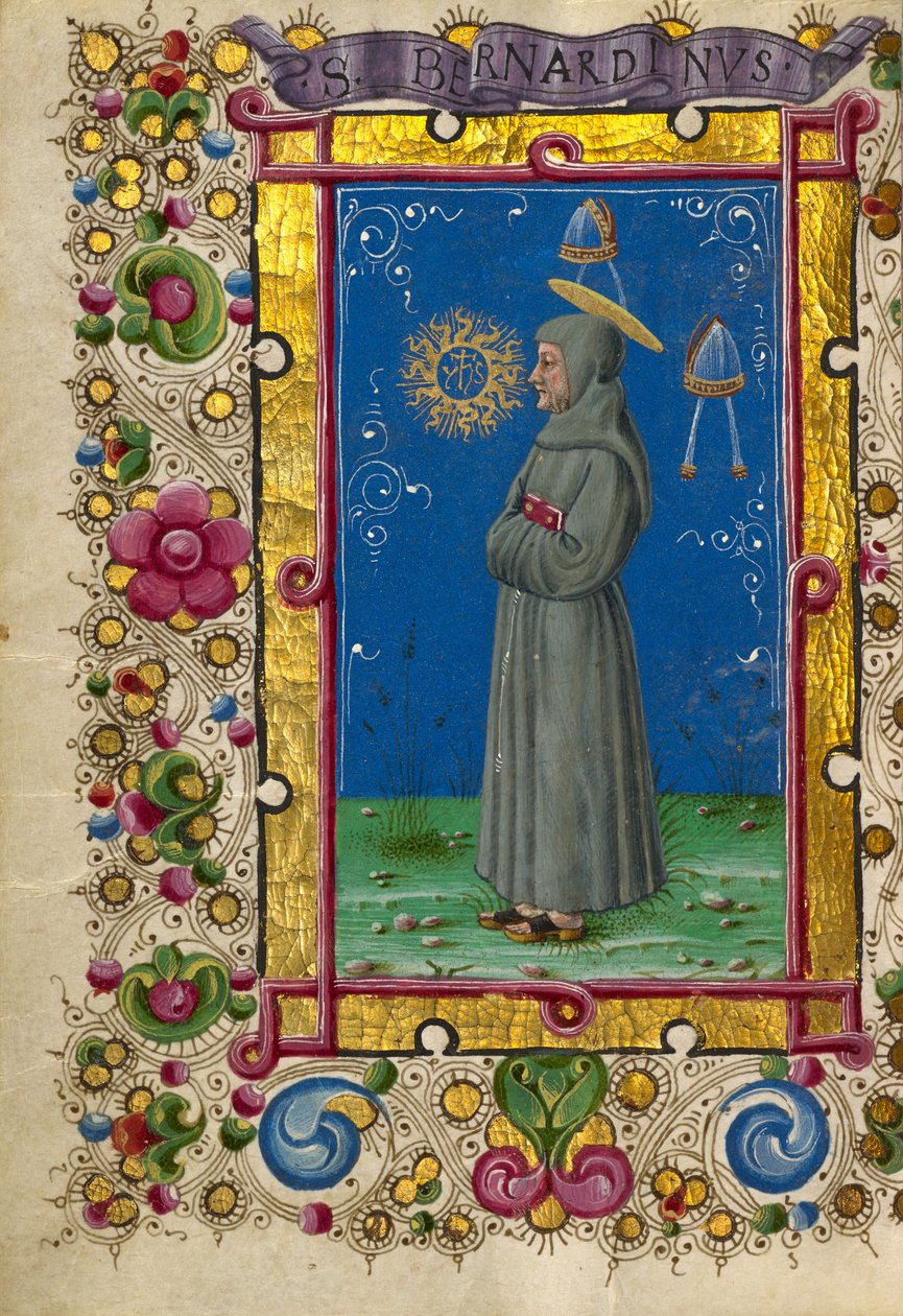 Saint Bernardino of Siena tekijältä Taddeo Crivelli