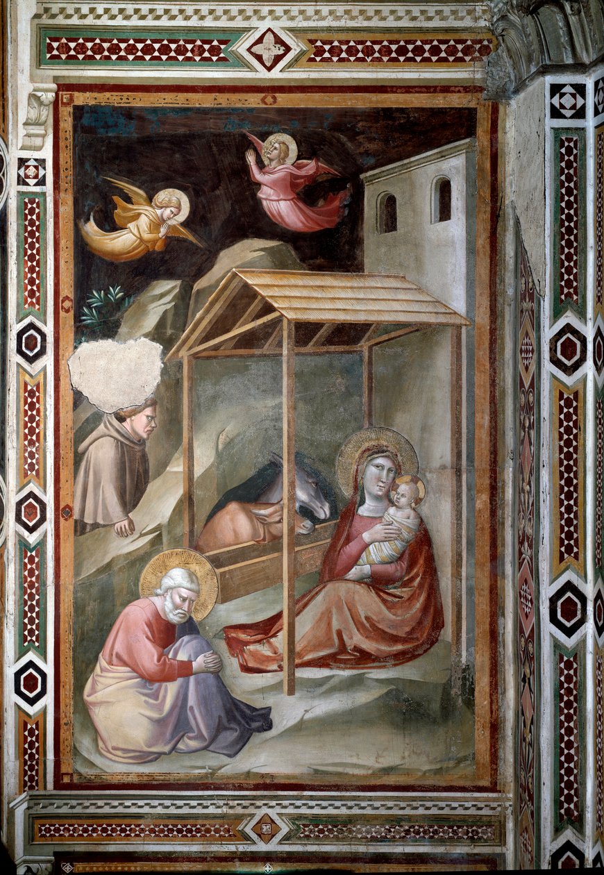Neitsyen elämä: Syntymä (fresko, n. 1327) tekijältä Taddeo Gaddi