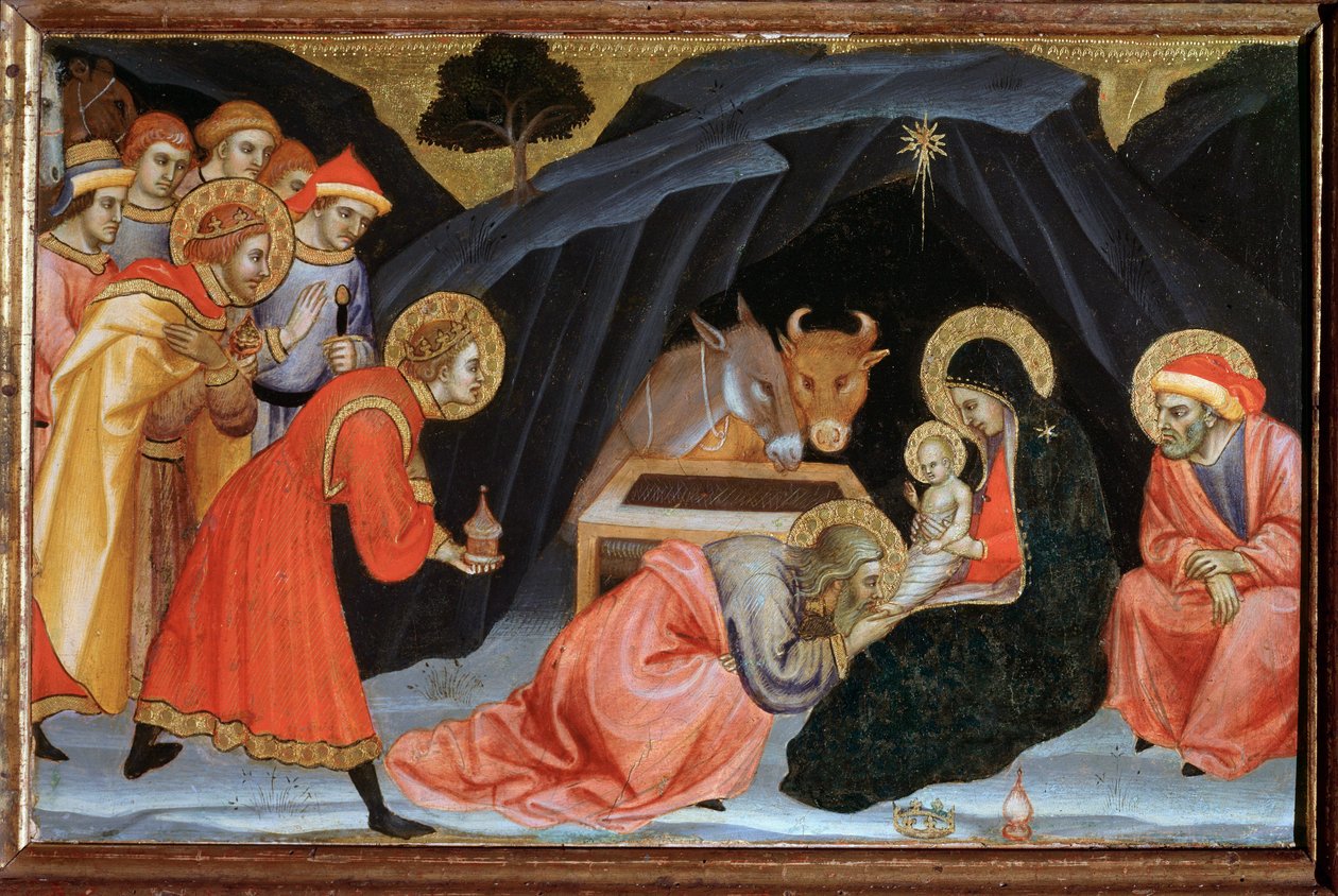Adoration of the Magi - 1405, tempera puulla tekijältä Taddeo di Bartolo