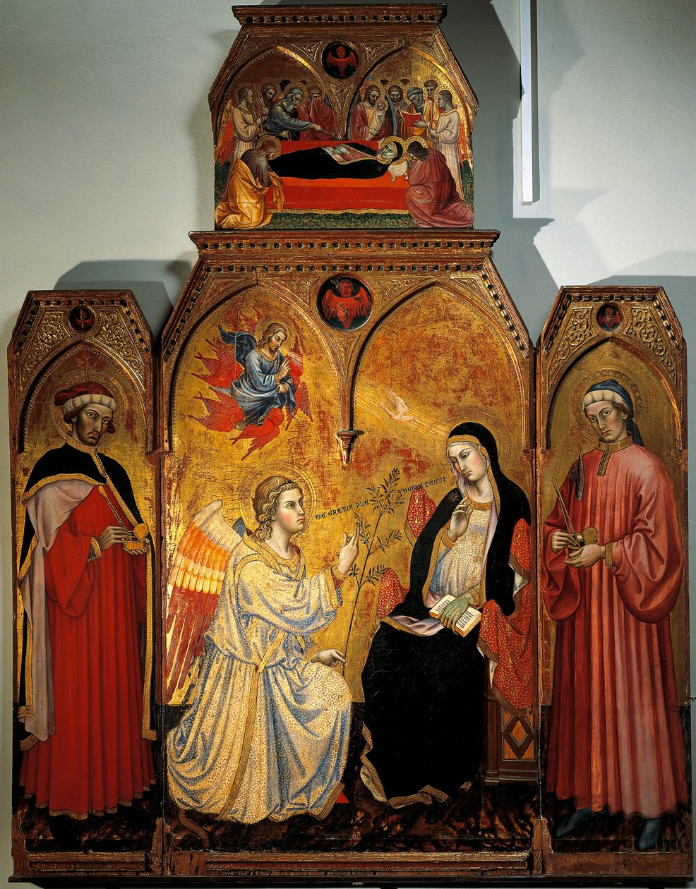 Taddeo di Bartolo (1362-1422) Marian julistus pyhien Cosman ja Damianuksen kanssa tekijältä Taddeo di Bartolo