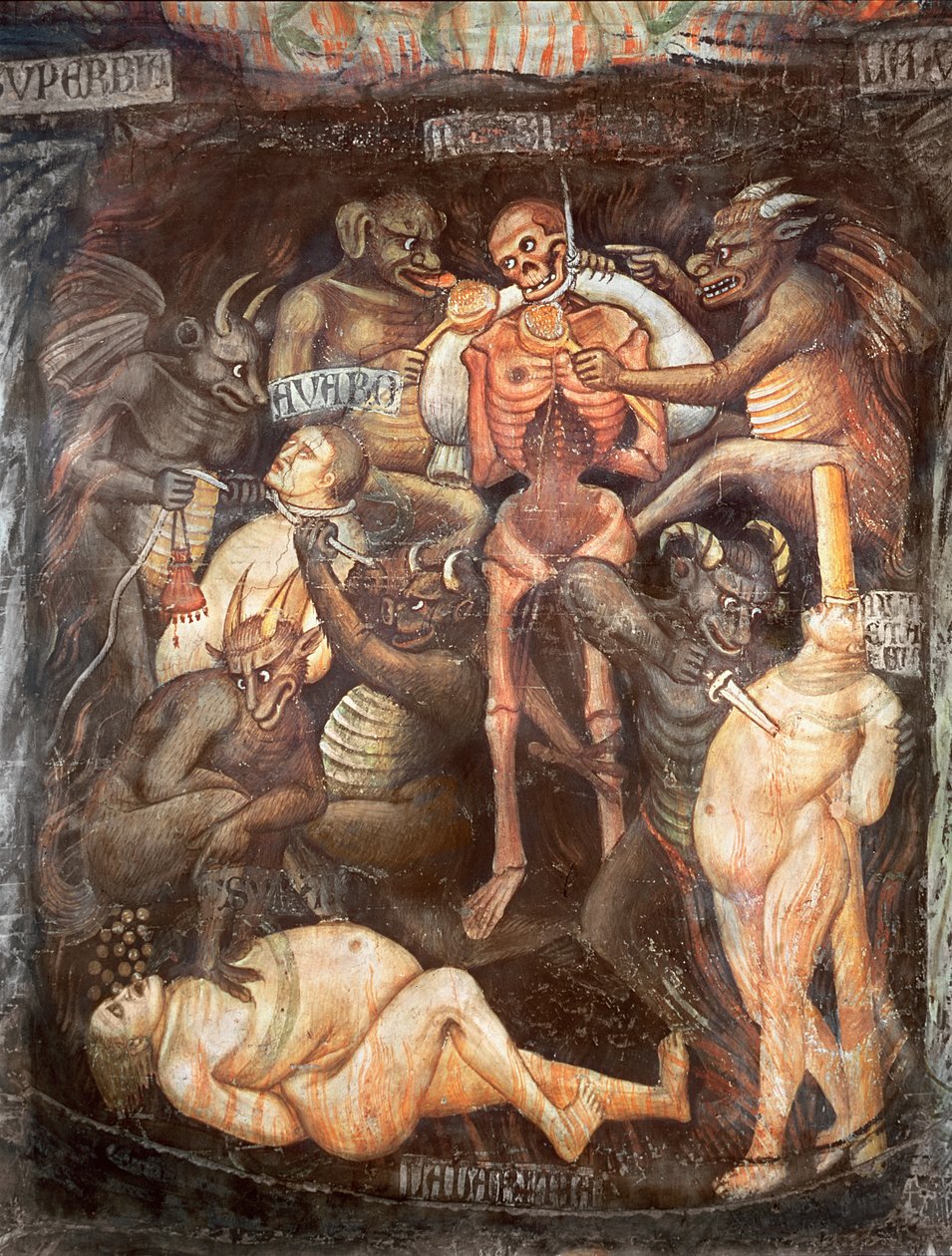Helvetti, yksityiskohta ahneista, n. 1394 tekijältä Taddeo di Bartolo
