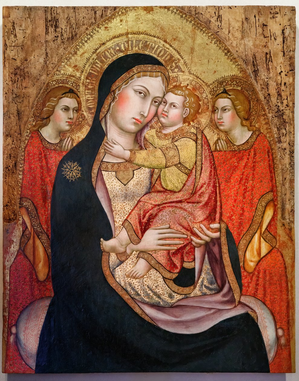 Madonna ja lapsi enkelien kanssa (tempera paneelille) tekijältä Taddeo di Bartolo