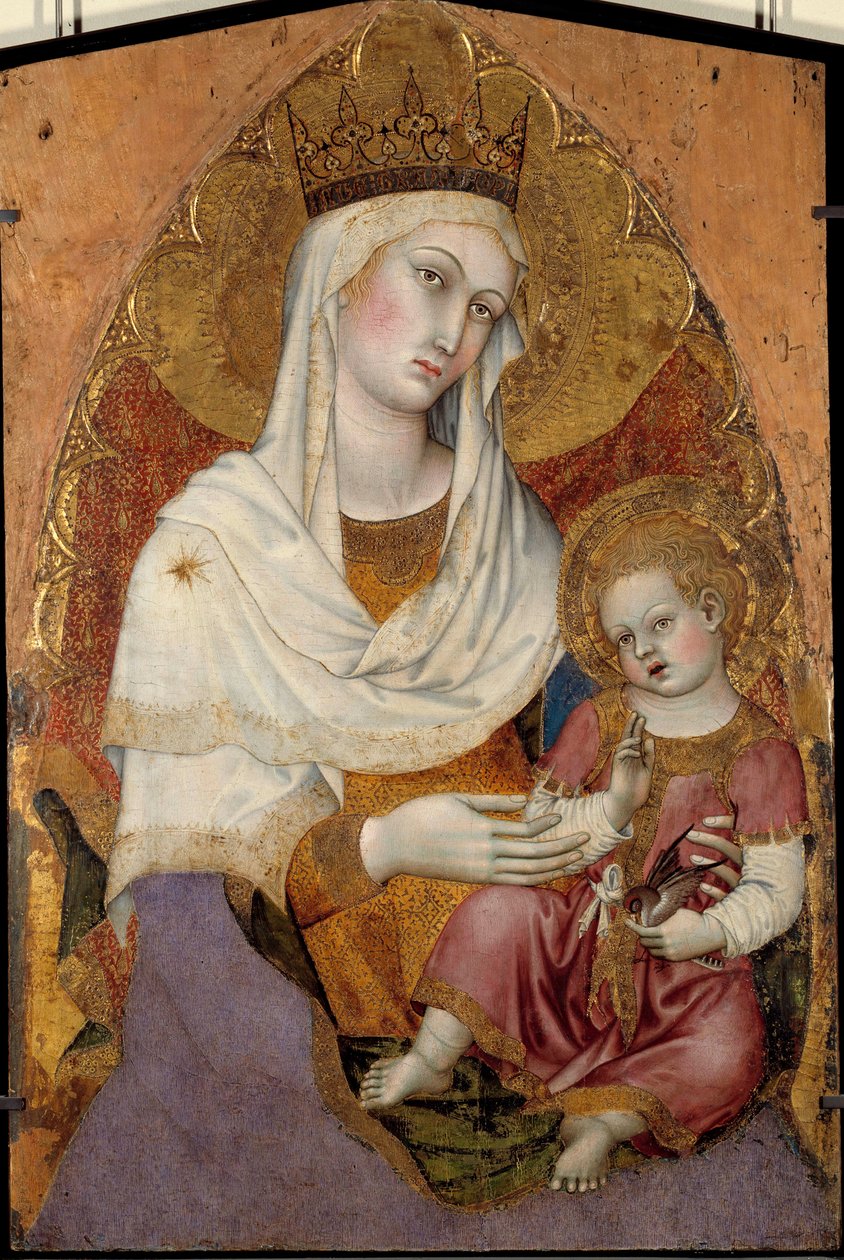 Taddeo di Bartolon (1363-1422) Neitsyt ja lapsi -alttaritaulu. Noin 1400. Dim. 1,04 x 0,69 m. Avignon, Musee du Petro Palais tekijältä Taddeo di Bartolo