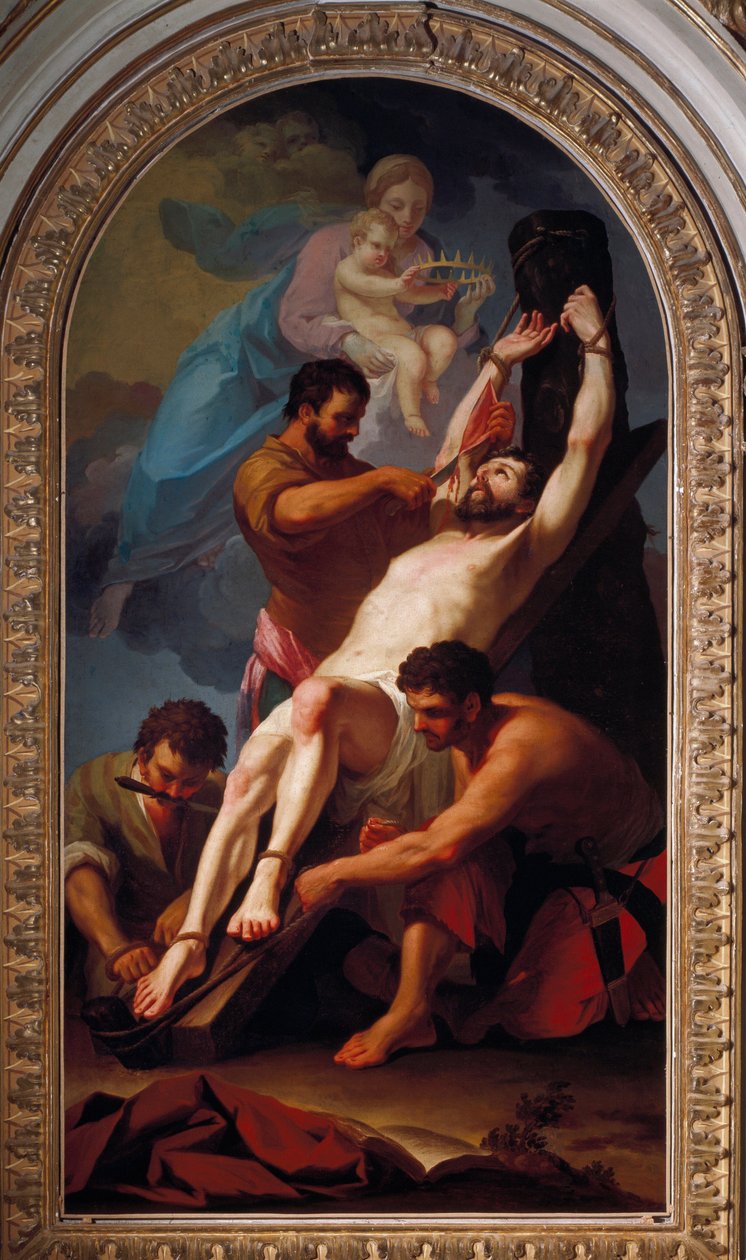 Apostoli Saint Barthelemyn marttyyri (maalaus tekijältä Taddeusz (1727 1793) Kuntze