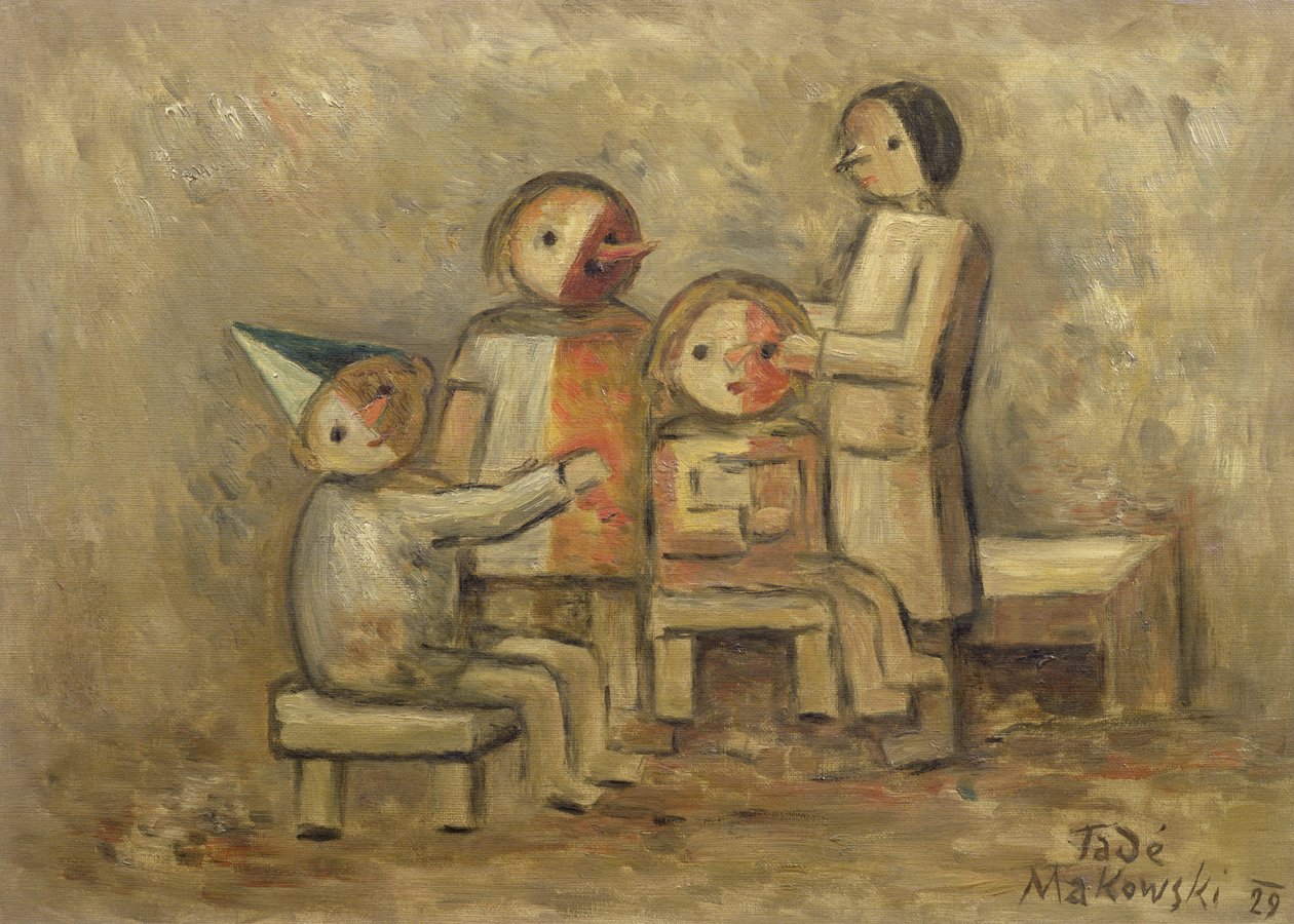 Pieni perhe, 1929 tekijältä Tadeusz Makowski