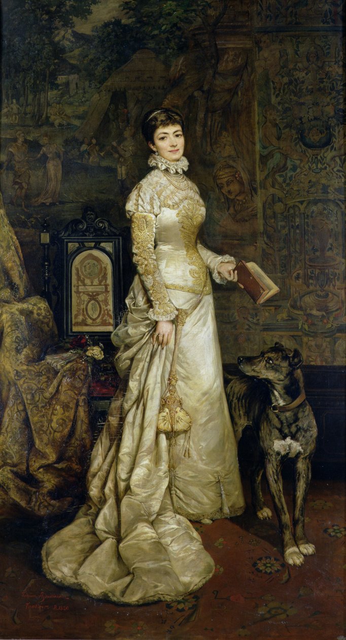 Helena Modrzejewskan (1840-1909) muotokuva 1880 tekijältä Tadeusz Ajdukiewicz