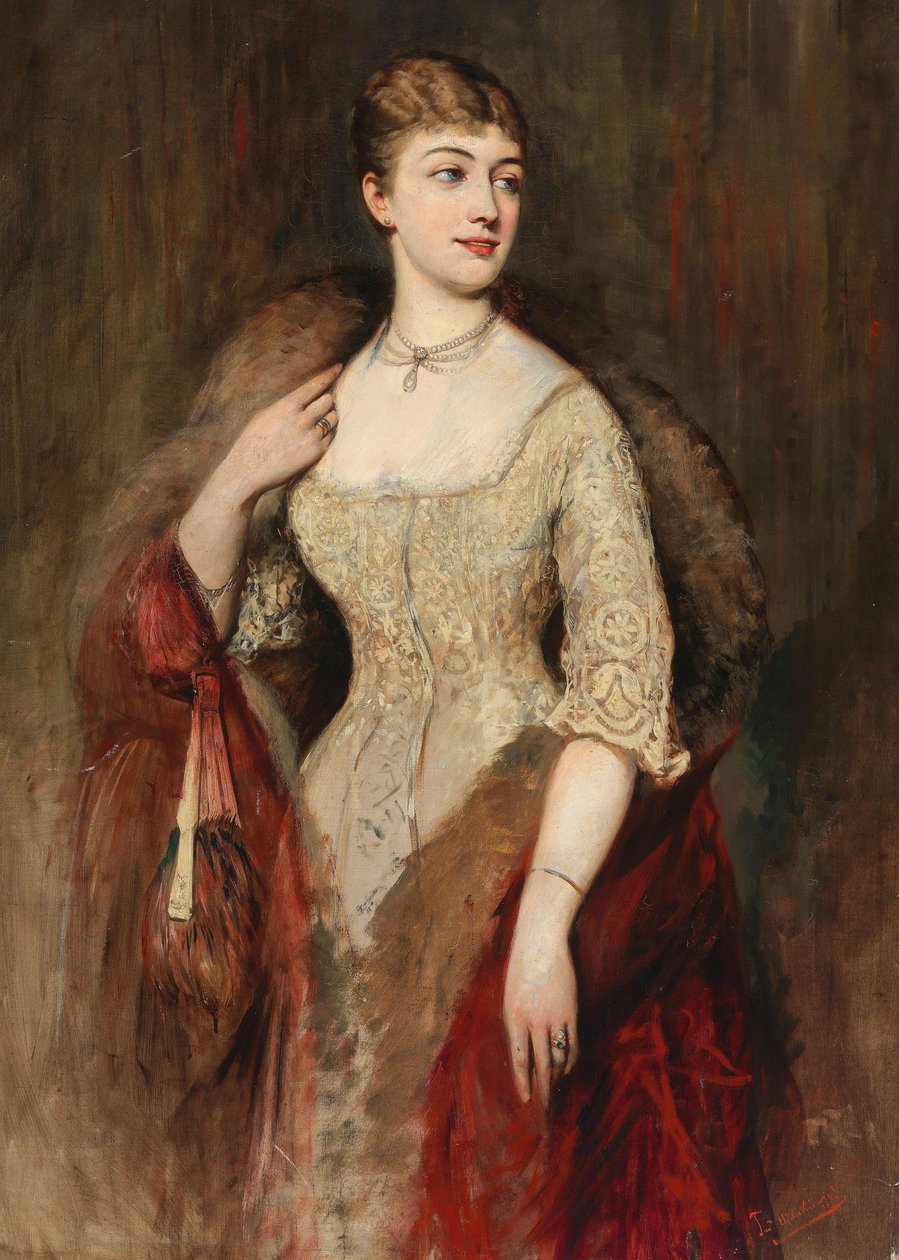 Laulaja Joséphine de Reszken muotokuva 1855-1891, 1879. tekijältä Tadeusz Ajdukiewicz