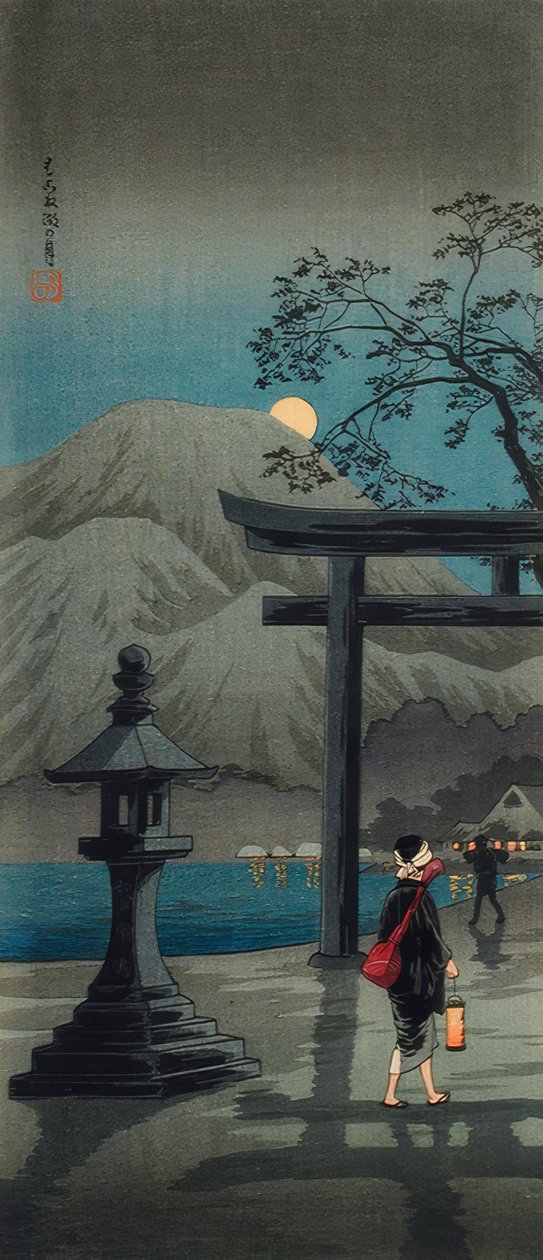 Hakone See im Mondscheinissä tekijältä Takahashi Hiroaki