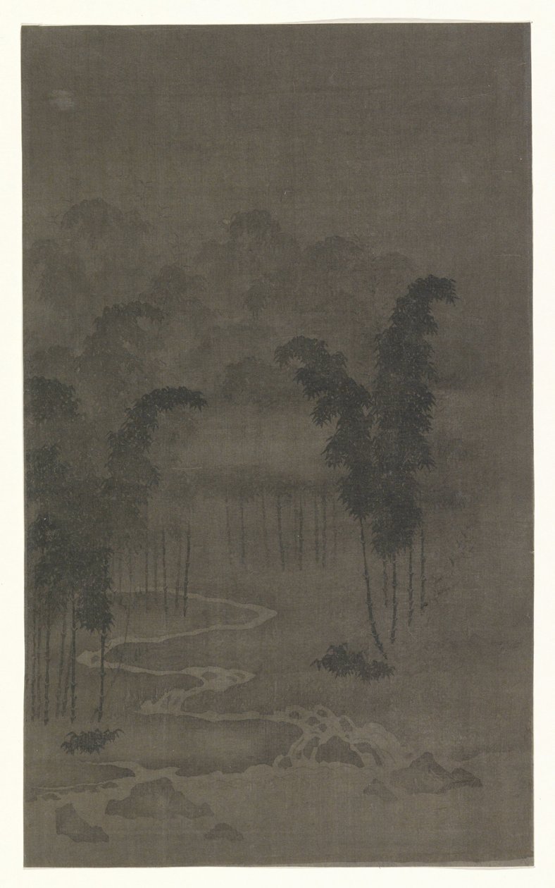 Bambumetsä yöllä tekijältä Tan Zhirui (attributed to)