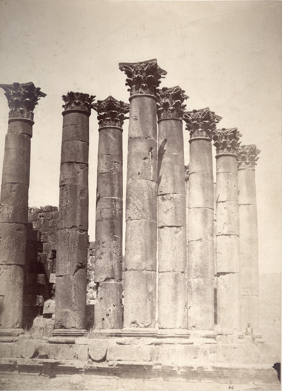 Auringon temppeli, Jerash, 1875 tekijältä Tancrede Dumas