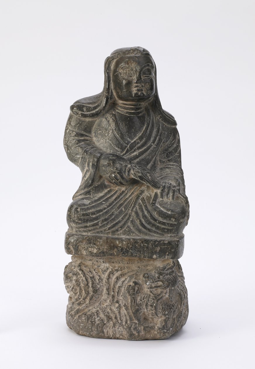 Pieni buddhalaisen papin patsas tekijältä Tang Dynasty Chinese School