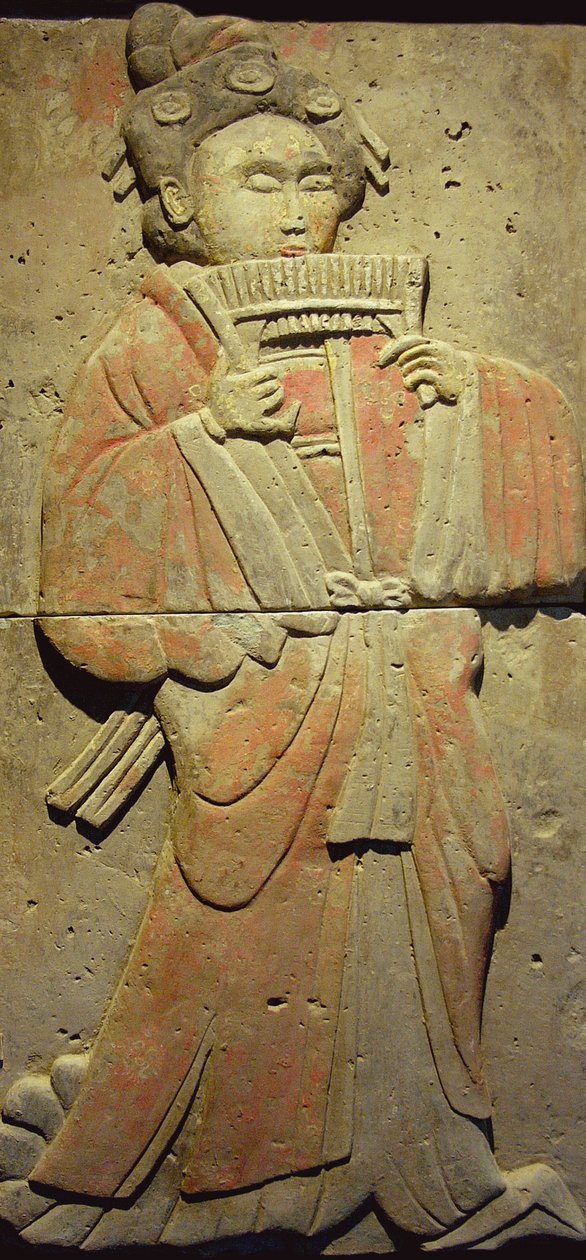 Terrakotta-stele muusikon, Tang-dynastian kanssa tekijältä Tang Dynasty Chinese School